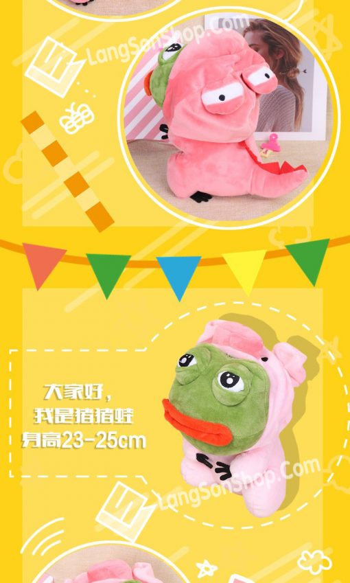Cặp đôi ếch xanh pepe lai Heo hồng- Khủng long cực đẹp - Pepe Frog