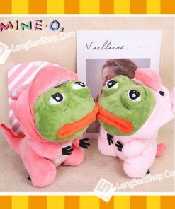 Cặp đôi ếch xanh pepe lai Heo hồng- Khủng long cực đẹp - Pepe Frog