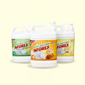 Nước rửa bát Aforex 1.8L từ quả bồ hòn và chiết xuất Quế, Sả chanh, Gừng